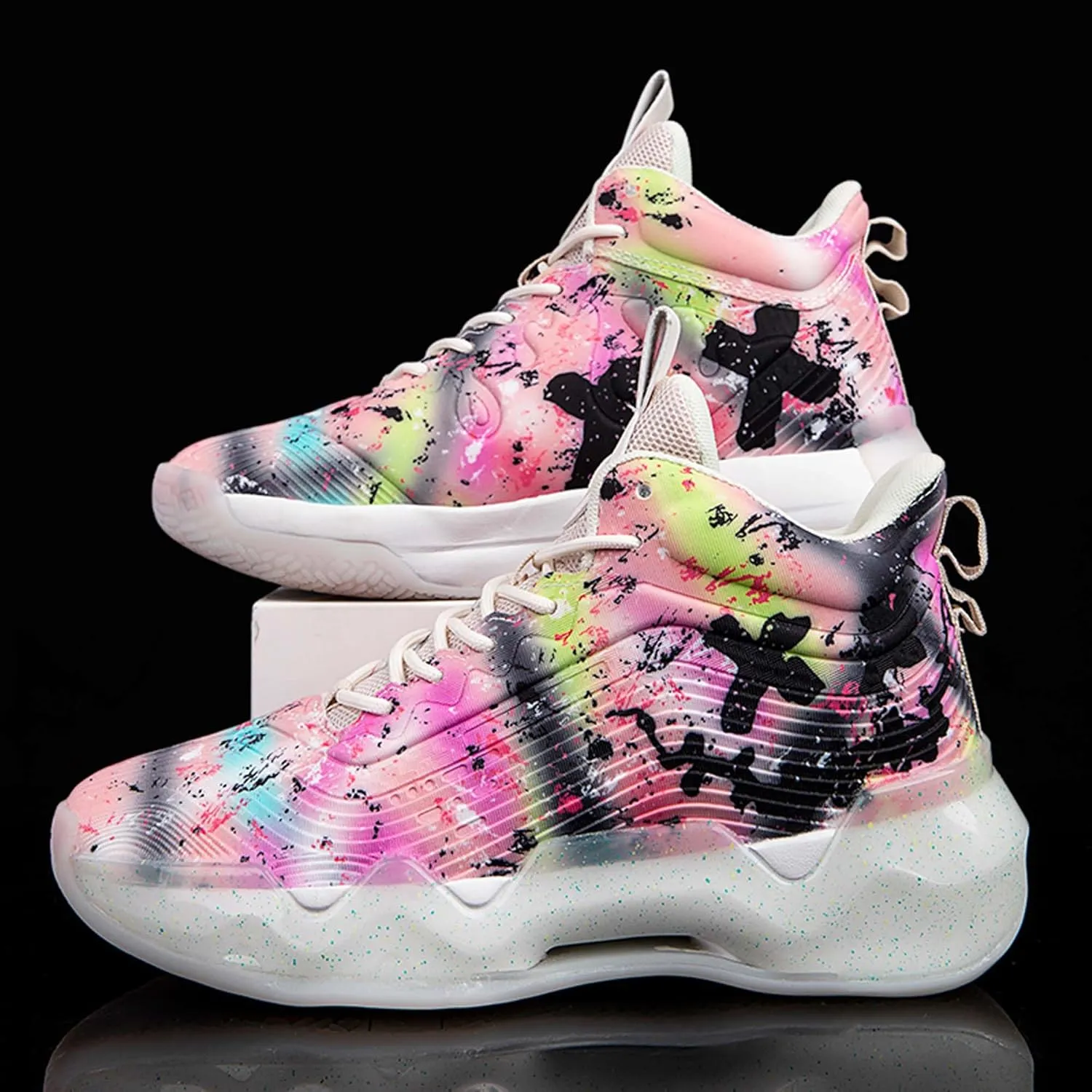 Practical Hiking Leisure Travel Basketball Shoes, Durable Sports Shoes for Competitive Training, Fashionable Breathable Mesh Basketball Shoes