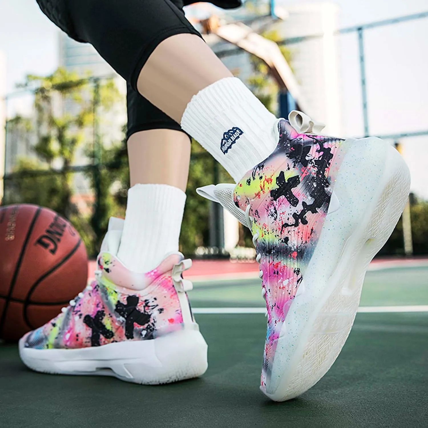 Practical Hiking Leisure Travel Basketball Shoes, Durable Sports Shoes for Competitive Training, Fashionable Breathable Mesh Basketball Shoes