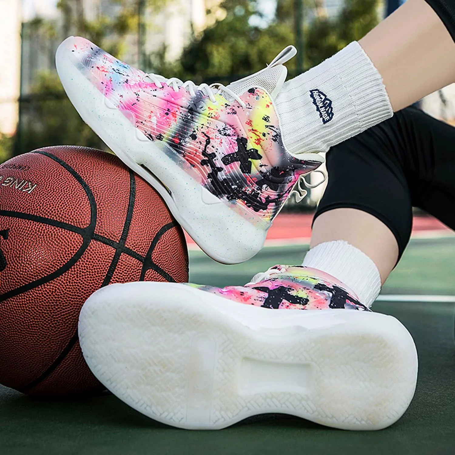 Practical Hiking Leisure Travel Basketball Shoes, Durable Sports Shoes for Competitive Training, Fashionable Breathable Mesh Basketball Shoes
