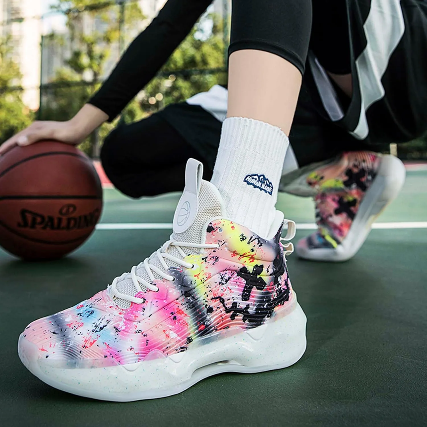 Practical Hiking Leisure Travel Basketball Shoes, Durable Sports Shoes for Competitive Training, Fashionable Breathable Mesh Basketball Shoes