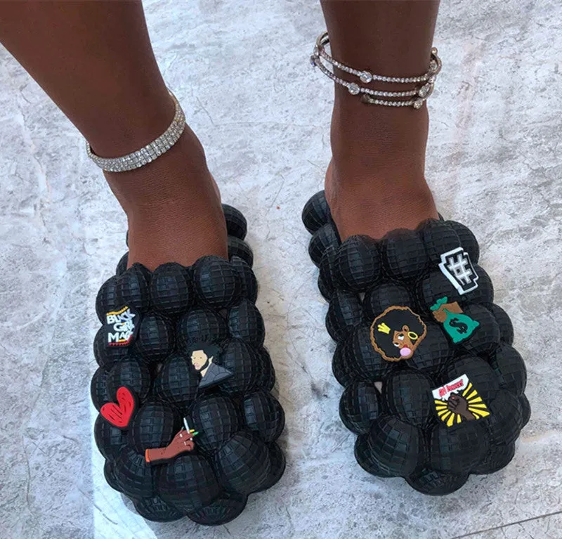 Purpdrank - White Fashion Casual Living Hollowed Out Patchwork Round Comfortable Shoes