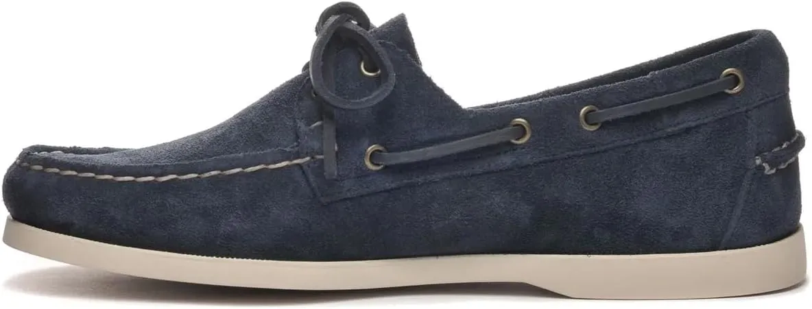 Sebago Portland Roughout Boat Shoes - Handsewn Roughout Leather Moccasins with Leather Sock Lining and Non-Marking, Non-Slip Siped Rubber Outsoles