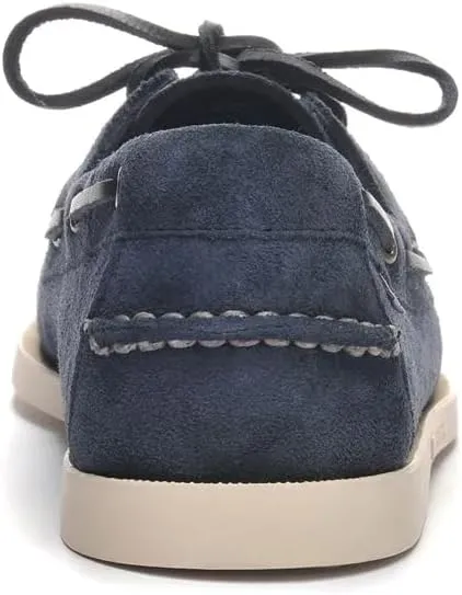 Sebago Portland Roughout Boat Shoes - Handsewn Roughout Leather Moccasins with Leather Sock Lining and Non-Marking, Non-Slip Siped Rubber Outsoles