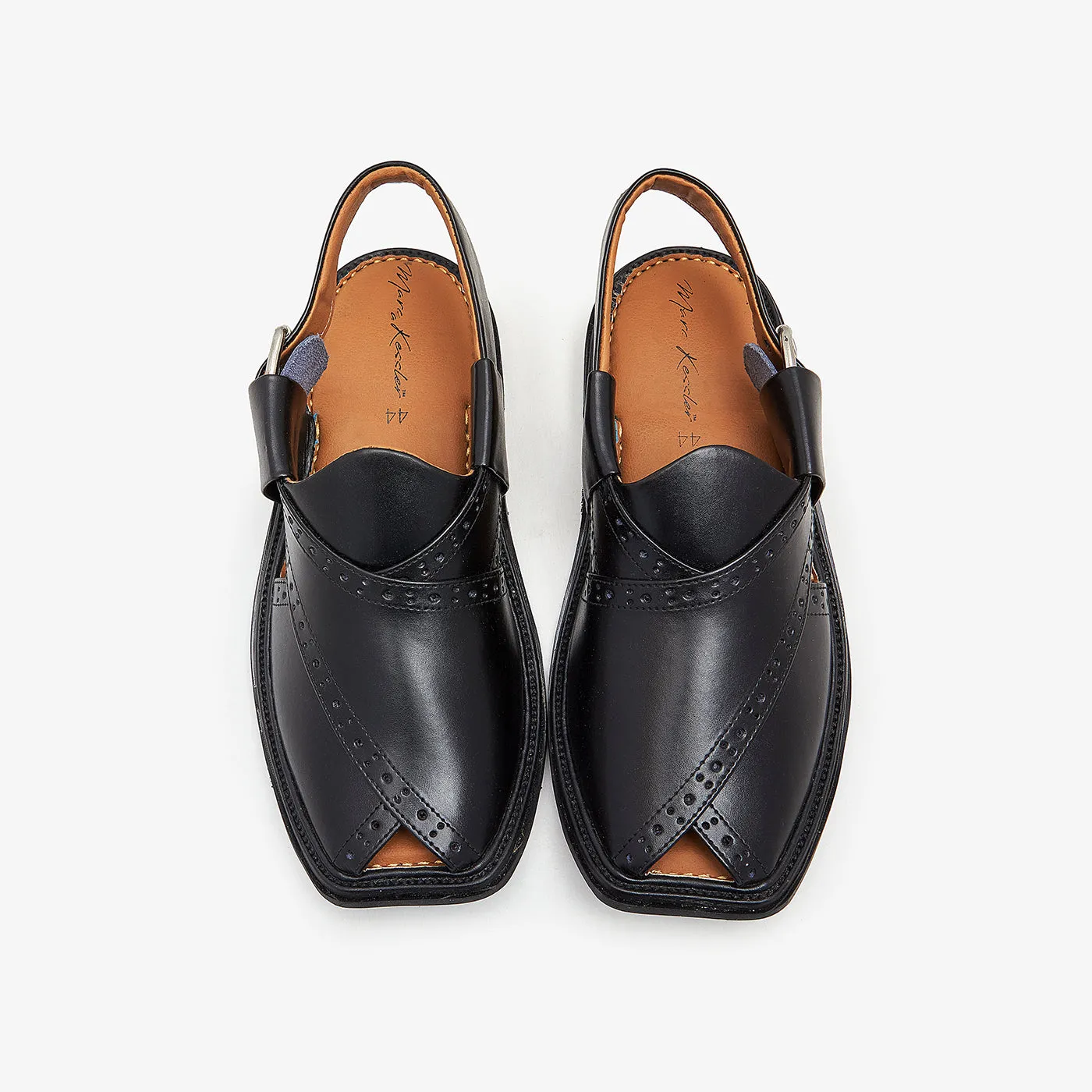 Signature Leather Peshawari Chappal for Men