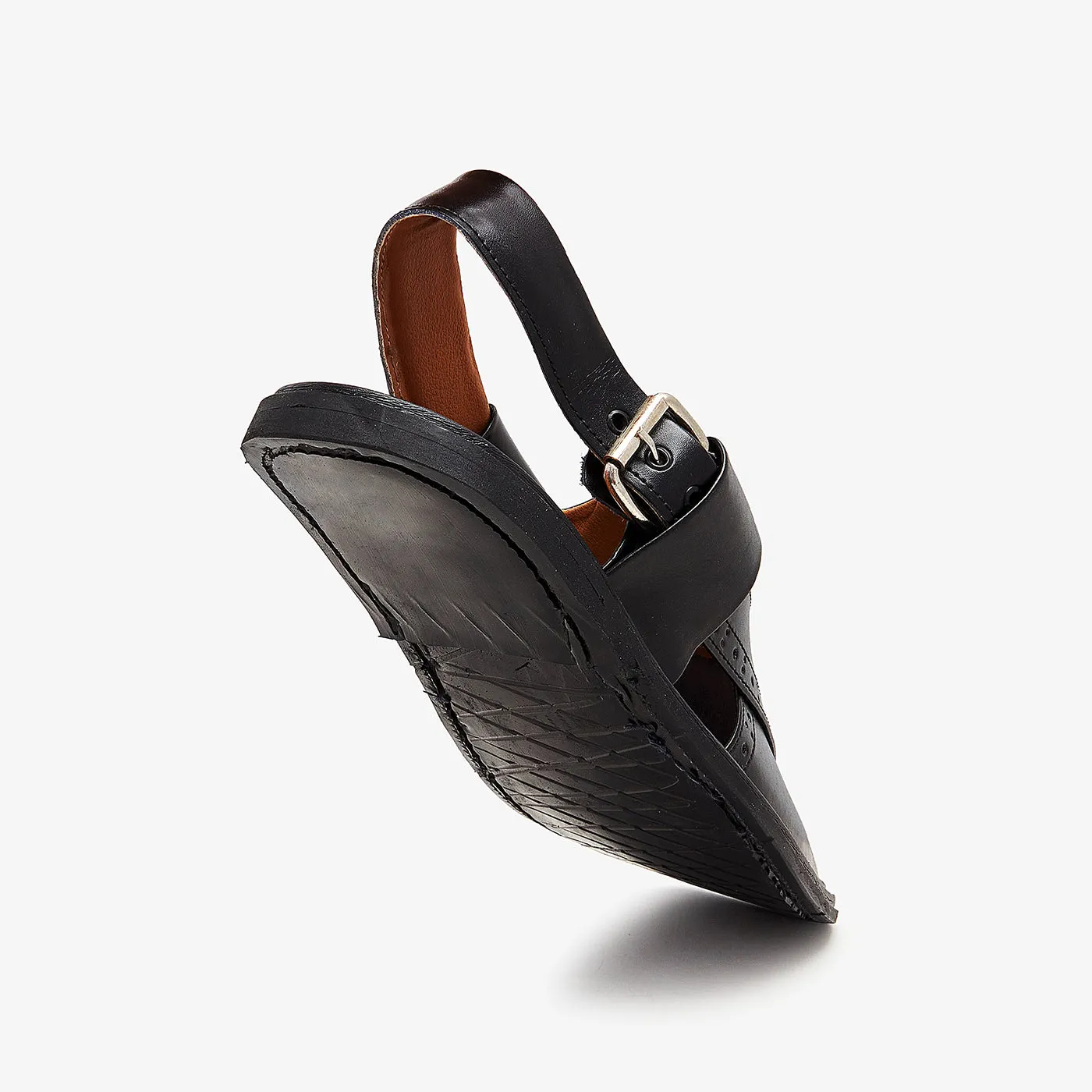 Signature Leather Peshawari Chappal for Men