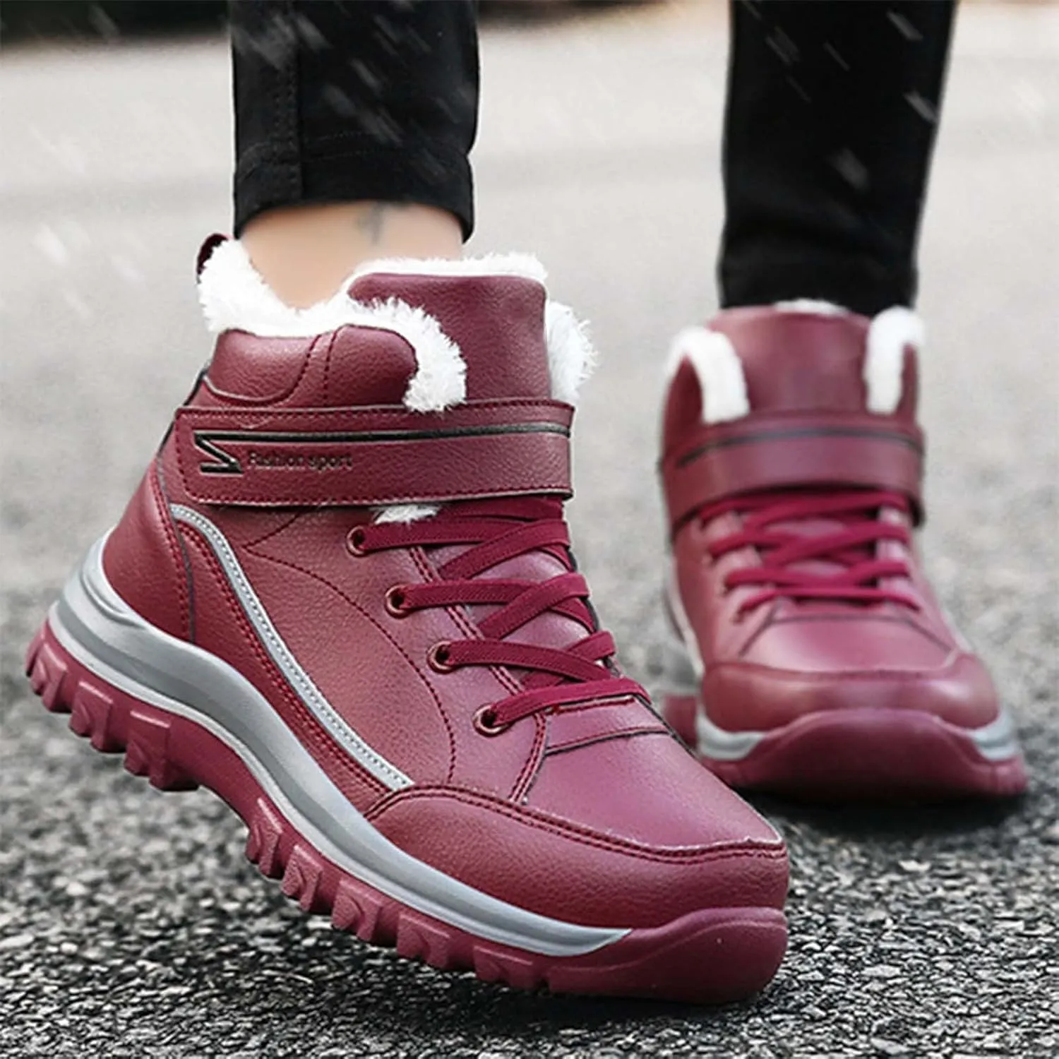 Snow Shoes For Men Cotton Shoes Anti Slip Boots For Women Snow Boots aterproof Womens Winter Hiking Boots