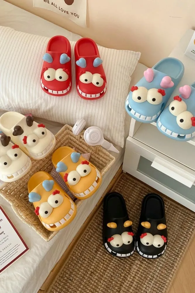 Summer Slippers for Women Funny Cartoon Dragon Platform Sandals Cute Indoor Outdoor Women Footwear Cozy Anti-slip Shoes