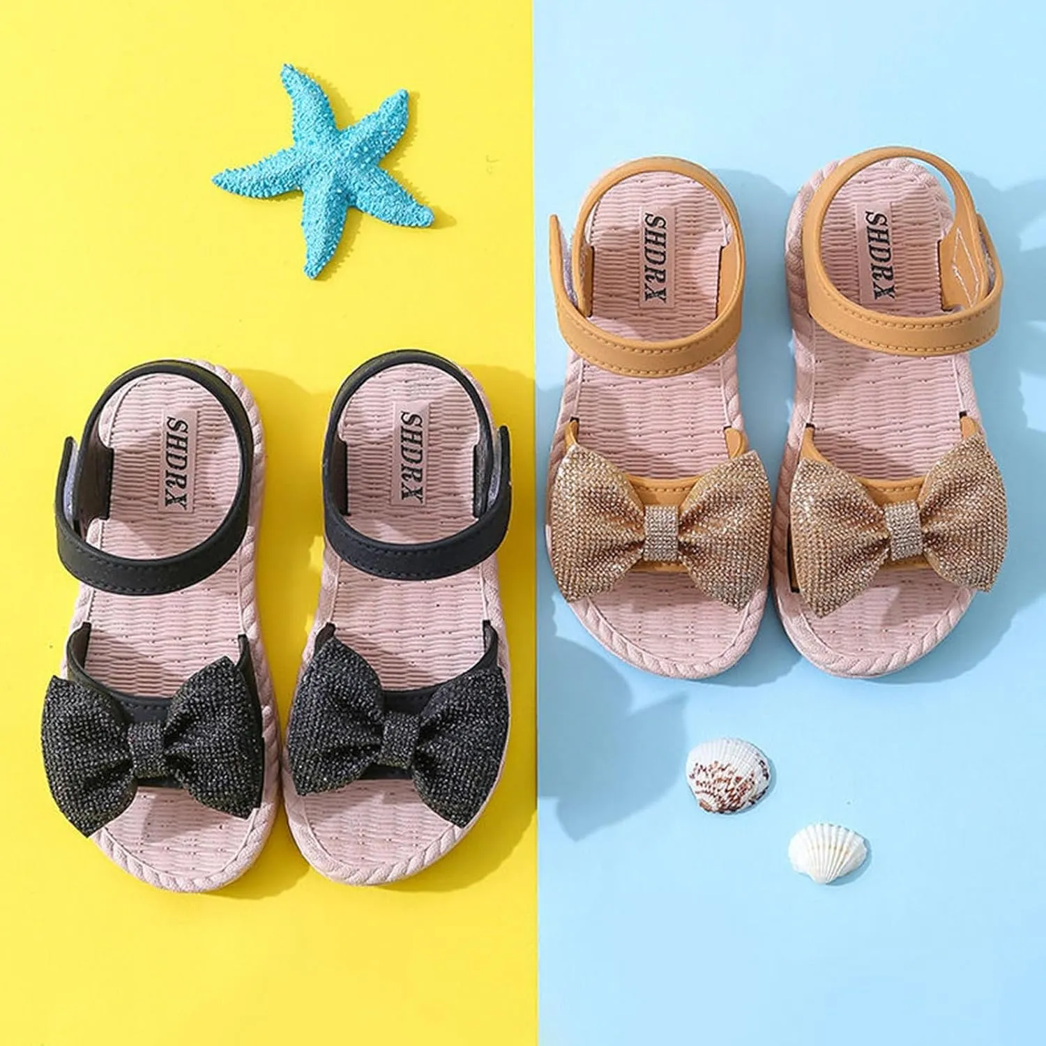 Toddler Kids Infant Girls Soild Bowknot Princress Shoes Soft Sole Non Slip First Prewalker Beach Shoes Girl Sandals
