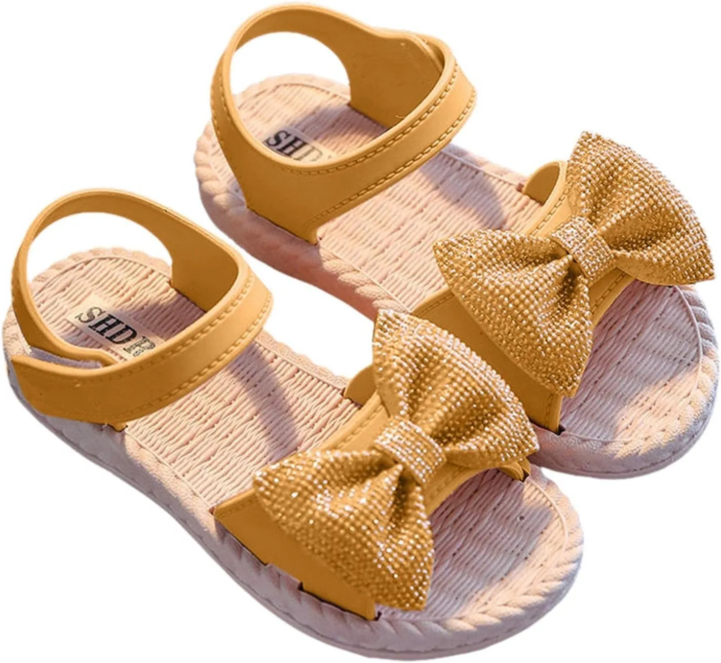 Toddler Kids Infant Girls Soild Bowknot Princress Shoes Soft Sole Non Slip First Prewalker Beach Shoes Girl Sandals