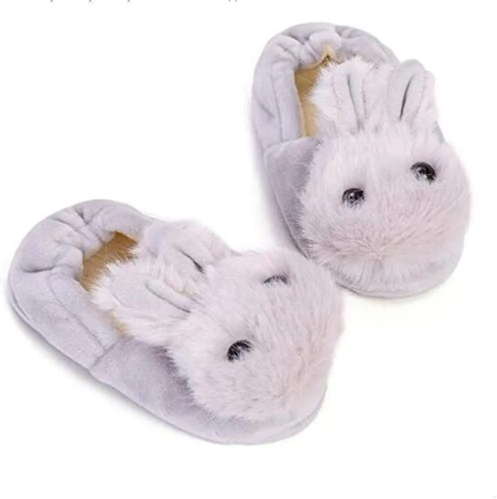 Toddlers Cute Cartoon House Slippers Boys Girls Warm Fuzzy Indoor Bedroom Shoes