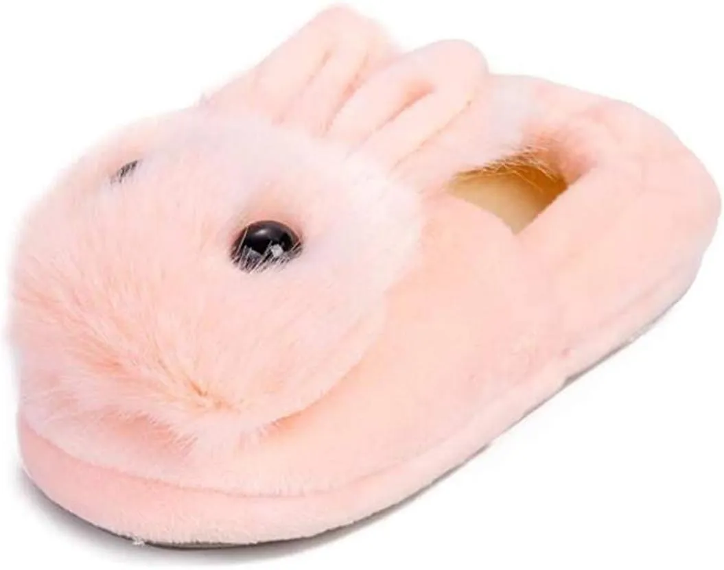 Toddlers Cute Cartoon House Slippers Boys Girls Warm Fuzzy Indoor Bedroom Shoes