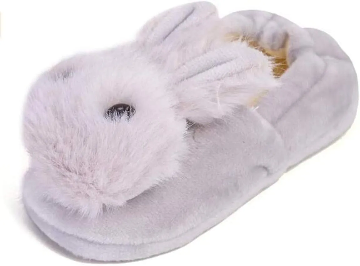 Toddlers Cute Cartoon House Slippers Boys Girls Warm Fuzzy Indoor Bedroom Shoes