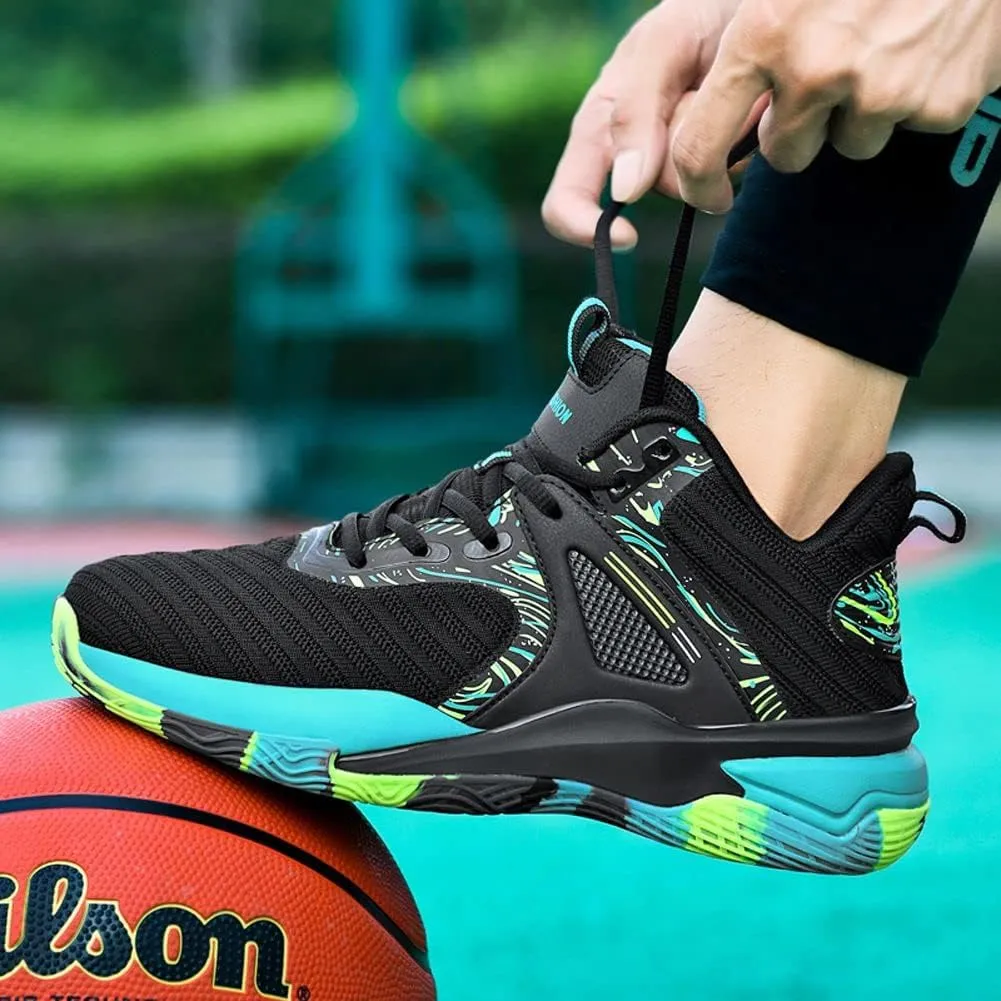 VAXAV Men's Sports Fly-Weaving Running Sneakers Basketball Shoes