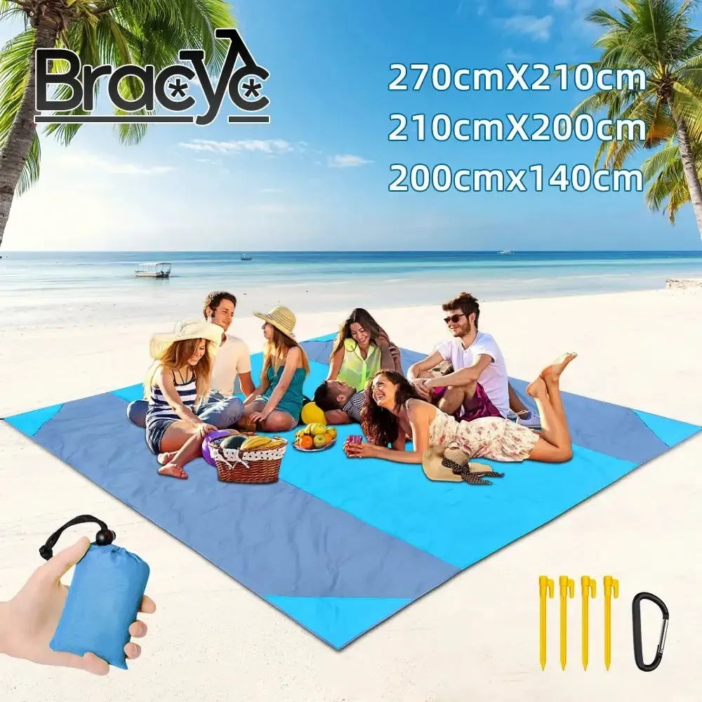Waterproof Pocket Beach Blanket - 2x2.1m, Folding, Lightweight, Camping Mat