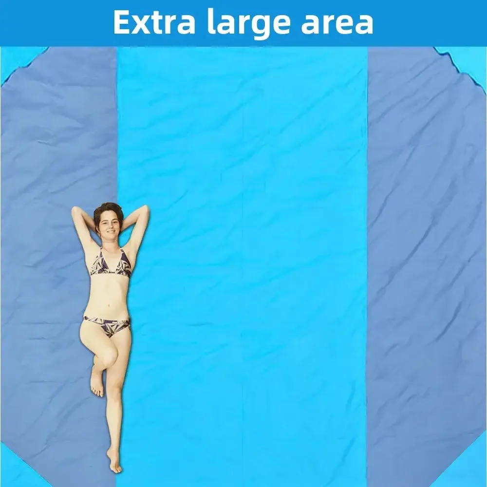 Waterproof Pocket Beach Blanket - 2x2.1m, Folding, Lightweight, Camping Mat