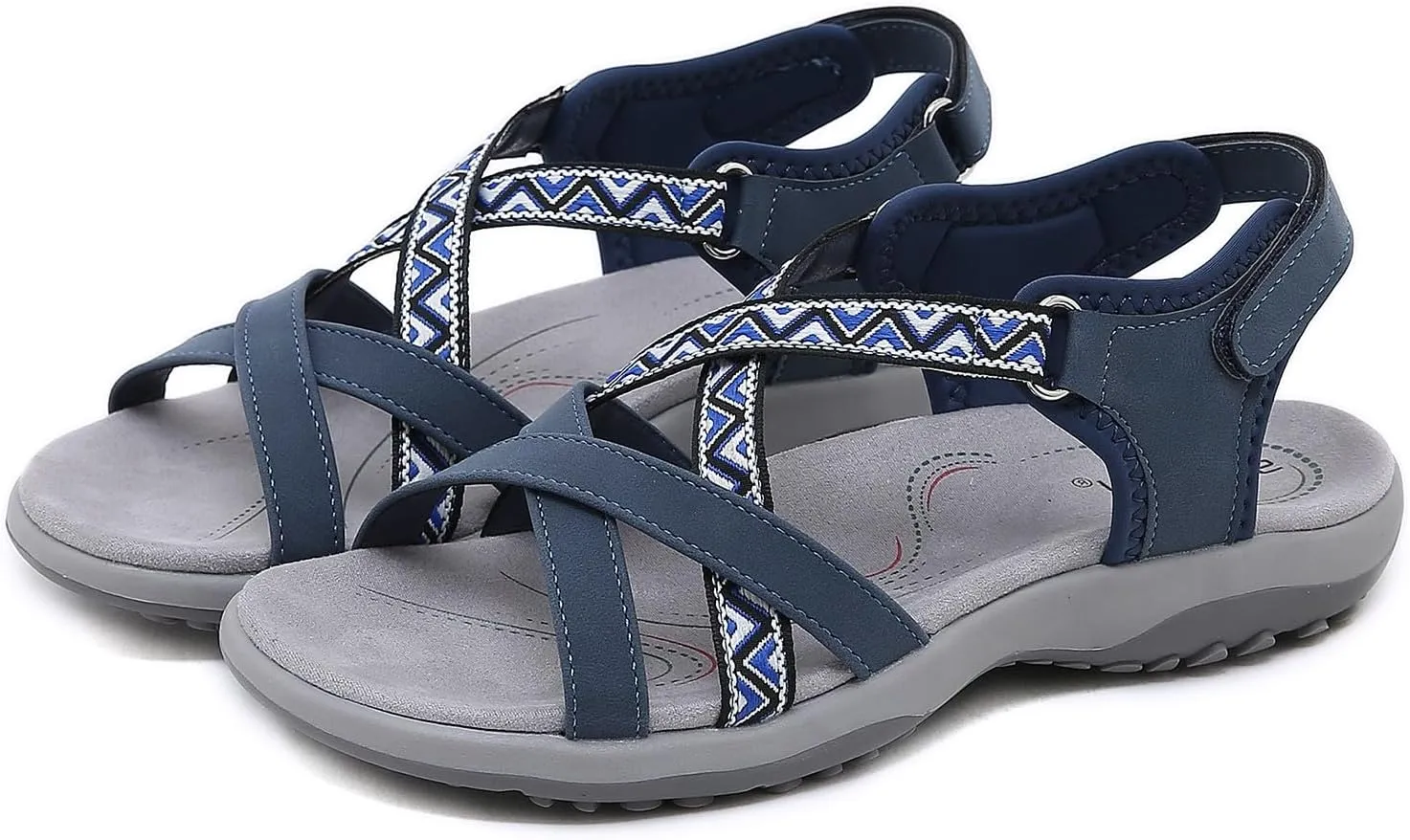 Womens Hiking Sandals Open Toe Sport Walking Sandal 2025 Summer Fashion Casual Sport Sandal Straps with Adjustable Hooks Arch Support Beach Vacation Casual Camping Shoes