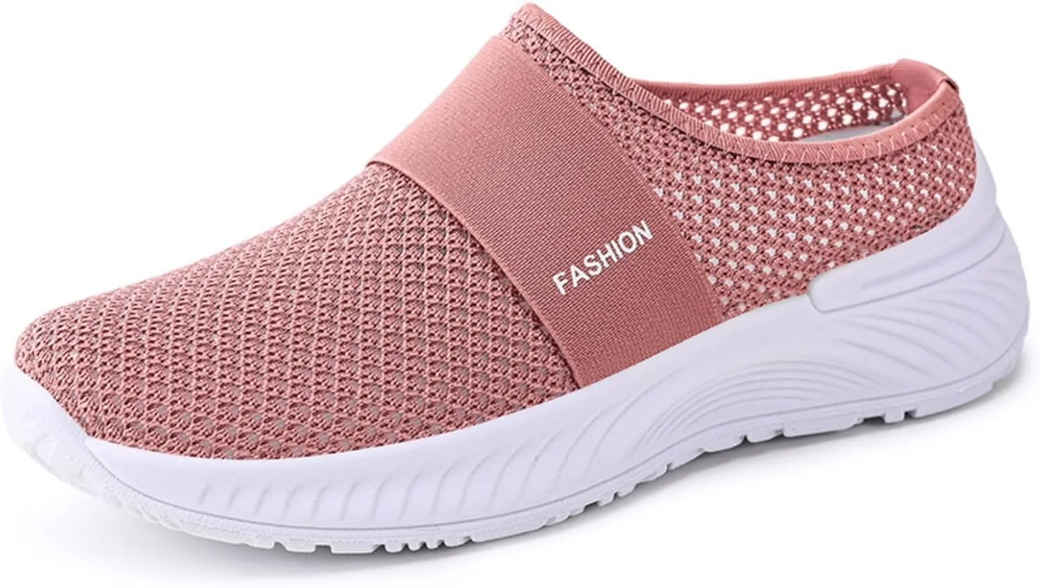 Women's Slippers Slip on Mules Clogs Lightweight Breathable Walking Sneakers Comfort Backless Shoes Quick Drying Garden Shoes Orthopedic Diabetic Shoe with Arch-Support