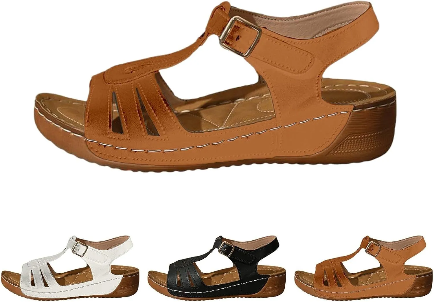 Women'S Thick Heel Lightweight One Strap Sandals For Women 2025 Summer New Styles Sandal Heels for Women Size 11