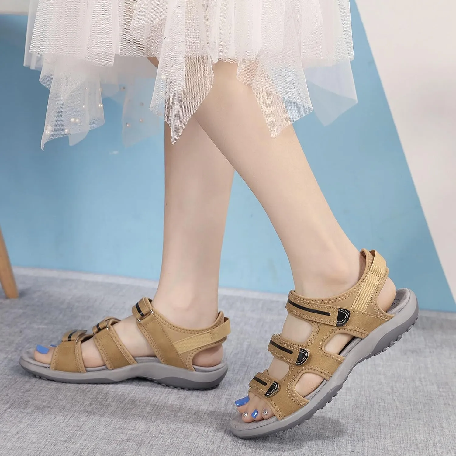 Women's Walking Sandals Womens Outdoor Sport Sandals Comfortable Water Athletic Beach Shoes