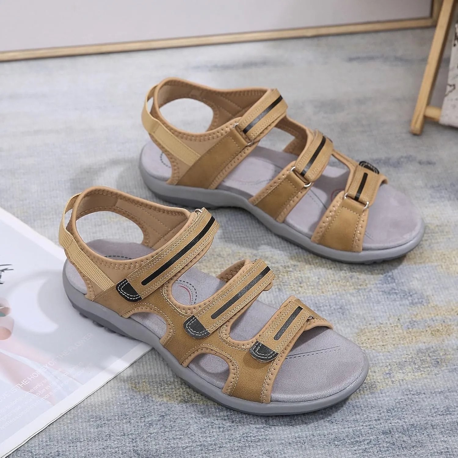 Women's Walking Sandals Womens Outdoor Sport Sandals Comfortable Water Athletic Beach Shoes