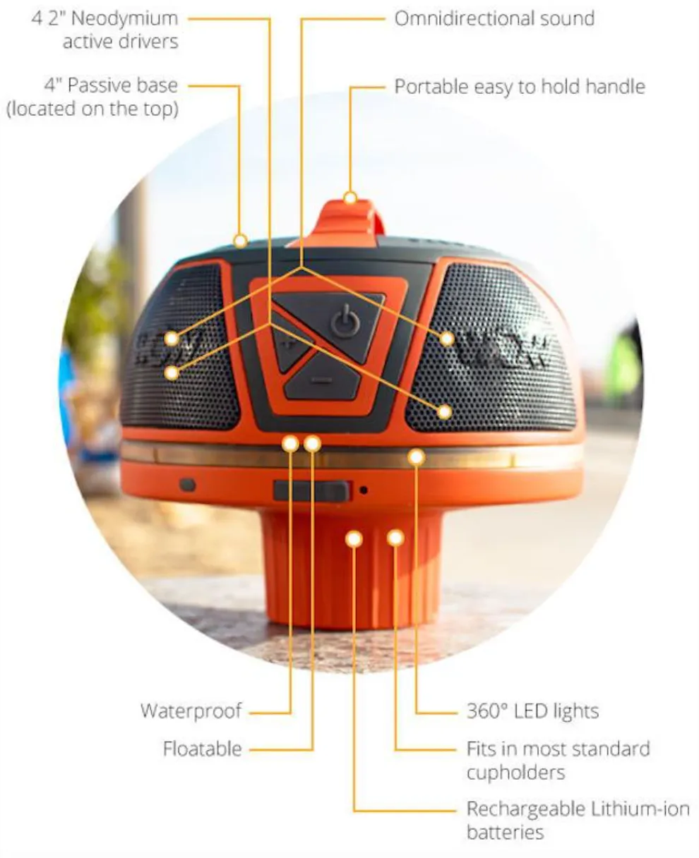 WOW Beach Speaker  - Best there is - Waterproof/Sandproof Sound
